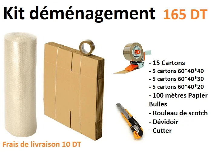 kit carton emballage Tunisie