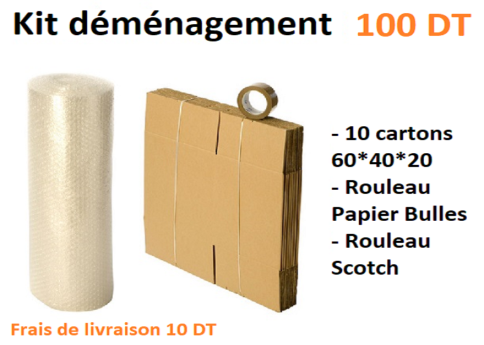 Pack 30 cartons déménagement standard + 1 Adhésif GRATUIT : :  Fournitures de bureau