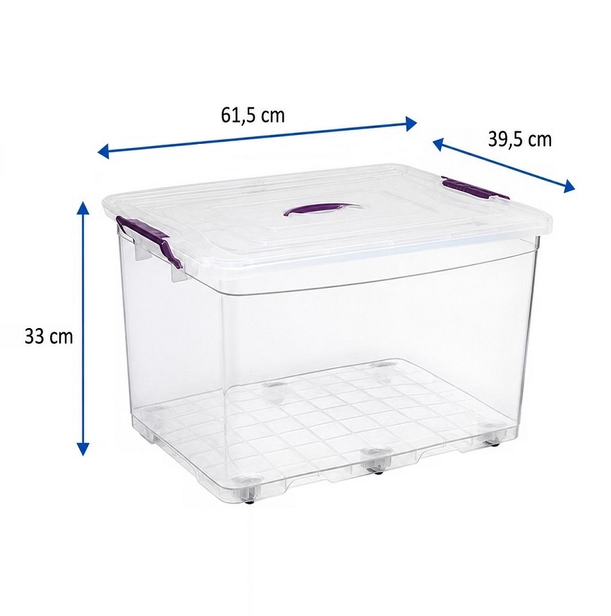Caisse de rangement 50 litres 61,5 x 39,5 x 33 cm