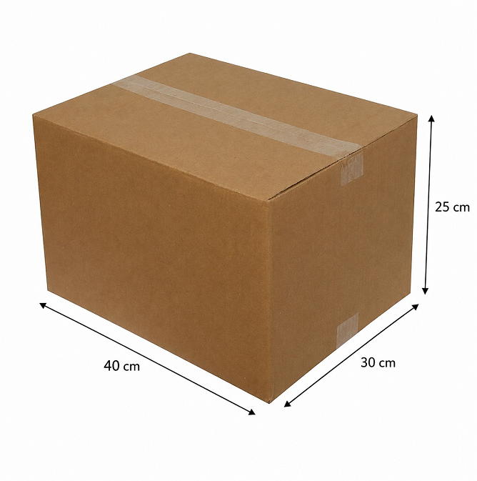 Carton simple ondulation 40 x 30 x 25 cm