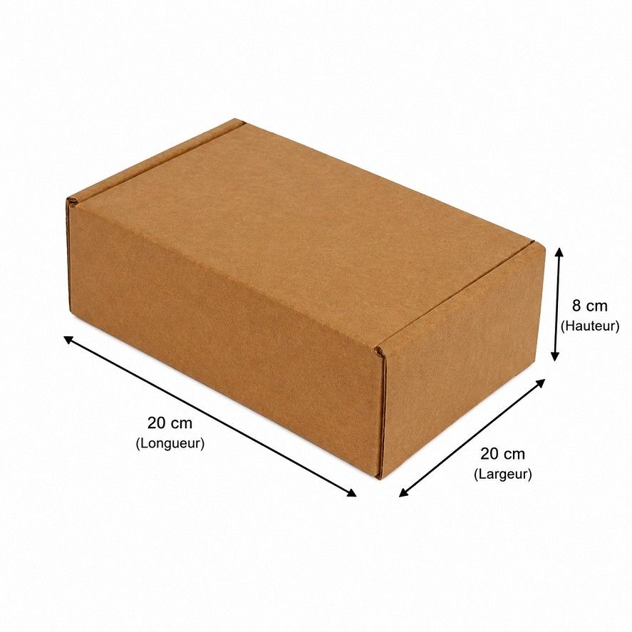 Boite d'expédition 20 X 20 X 8 cm