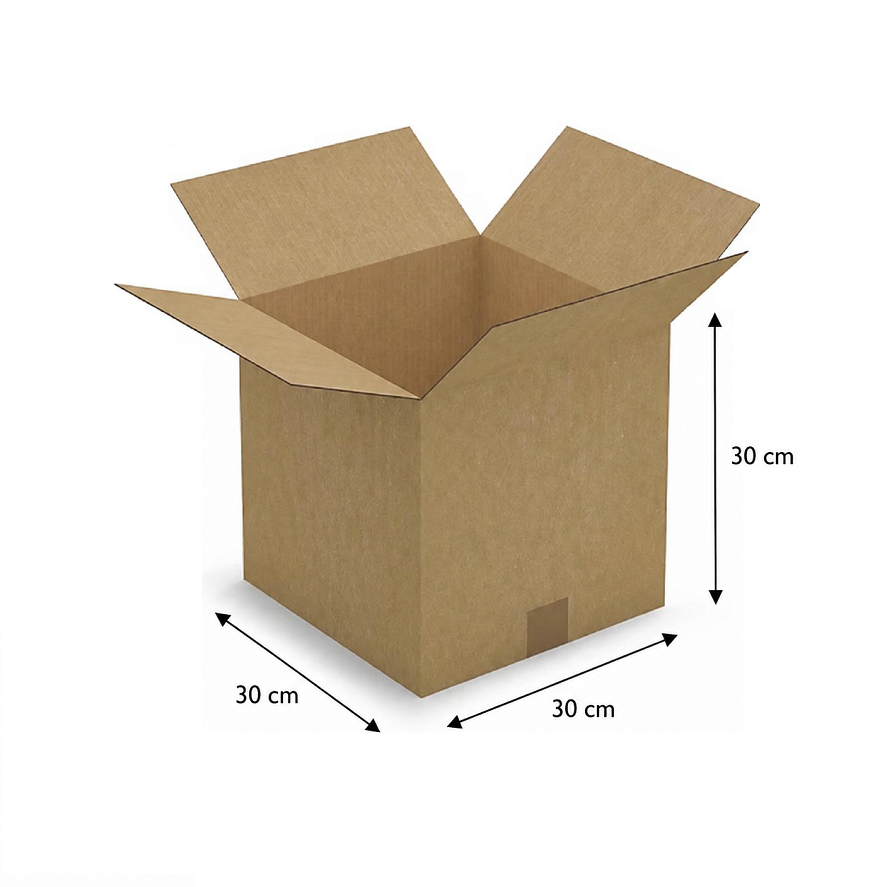 Carton simple ondulation 30 x 30 x 30 cm