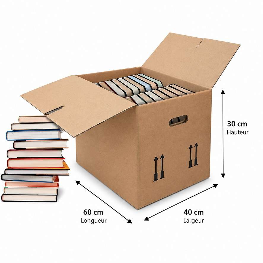 Carton de livres 60 x 40 x 30 cm
