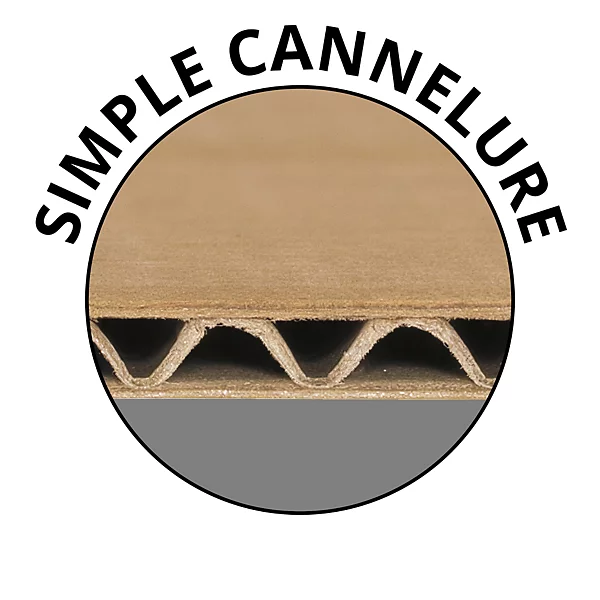 Carton simple ondulation 30 x 30 x 30 cm