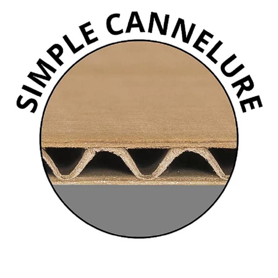 Carton simple ondulation 40 × 16 × 15 cm